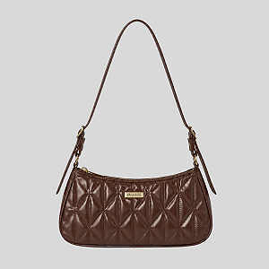 Bolsa Capri Maria Milão Couro PU Café