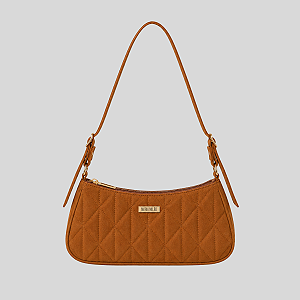 Bolsa Capri Maria Milão Camurça Caramelo