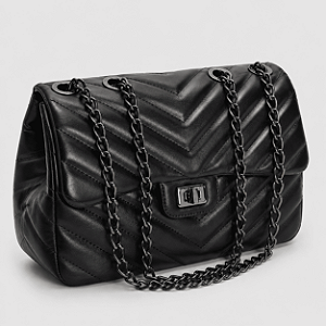 Bolsa Maria Milão Matelassê Preta