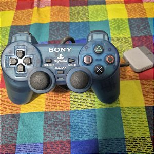 Controle Sony DualShock Playstation 1 Azul Translúcido