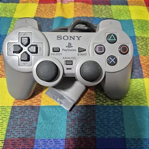 Controle Sony DualShock para PlayStation 1 Cinza