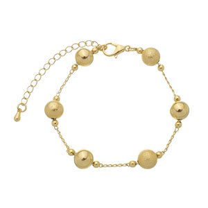 Pulseira de bola lisa e bola fosca