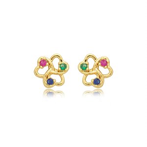 Brinco com zircônias cravejadas