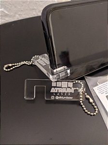 Chaveiro Suporte de Celular com Gravação a Laser