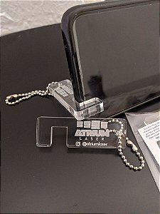 Chaveiro Suporte de Celular com Gravação a Laser