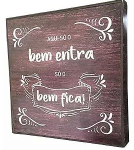 Placa de MDF Brilho - 20x20cm Com Moldura 3D