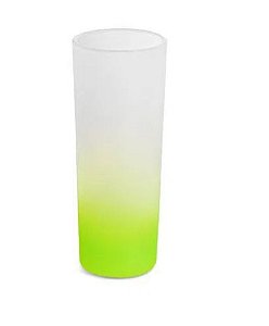 Copo de Vidro Mini Drink Jateado Degrade Verde Limão - 90ml