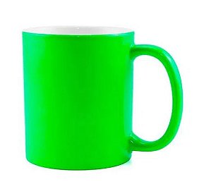 Caneca para Sublimação de Cerâmica Neon Fosca Verde