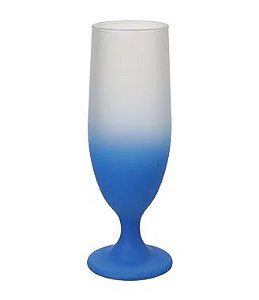 Copo Taça Cerveja Jateado Degrade Azul de 370ml - 1UN