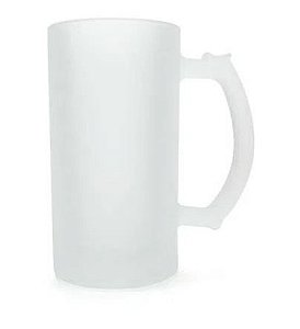 Caneca de Chopp em Vidro Jateado para Sublimação Marca importada - 475ml