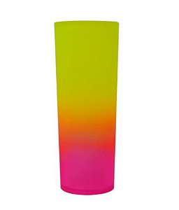 Long Drink Premium 350ml Degradê Bicolor Pink com Amarelo