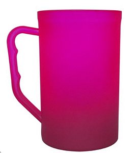 Caneca Chopp 500ml Degradê Bicolor Rose Gold com Pink