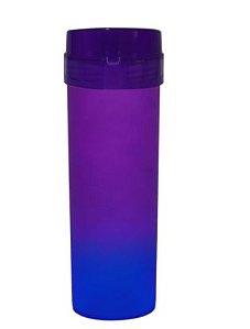 Garrafa Acqua Bio Degradê Azul com Roxo Tampa Roxo