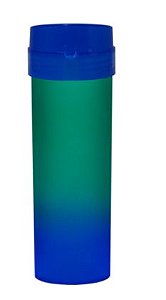 Garrafa Acqua Bio Degradê Azul com Verde escuro Tampa Azul