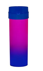 Garrafa Acqua Bio Degradê Azul com Pink Tampa Azul