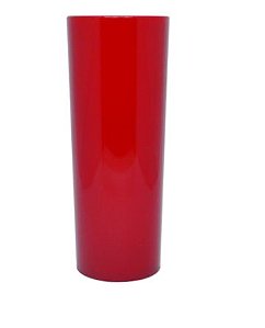 100 Copo Long Drink capacidade de 330ml Vermelho Leitoso para Transfer Laser ou Serigrafia