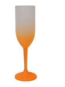 Taça Champanhe 190ml Degradê Laranja Neon