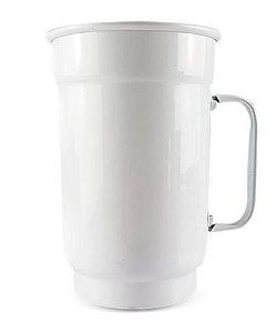 Caneca Chopp de Alumínio Branco para Sublimação - 750ml