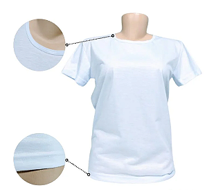 Babylook Poliéster Branca - FEMININA