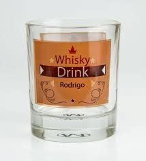 Copo Whisky Cristal C/Área Branca Para Sublimação