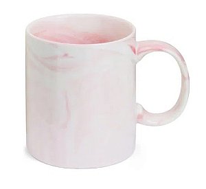 Caneca para Sublimação Marmorizada na Cor Rosa - 325ml