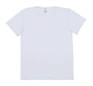 Camiseta Branca Para Sublimação Soft Touch de Poliéster Importada Unissex