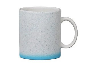 Caneca Splash Fosca Branca com Degrade Azul - 325ml