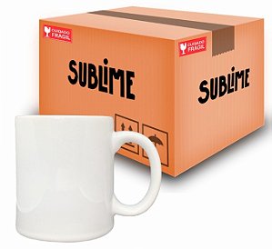 Caneca Branca Cerâmica Nacional 300ml - Sublime - cx36un