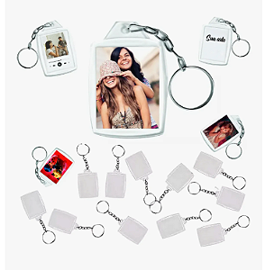 Chaveiro Acrílico 3x4 Para Personalizar - 10 Unidades