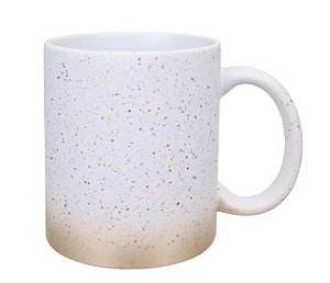 Caneca Splash Fosca Branca com Degrade Dourado - 325ml