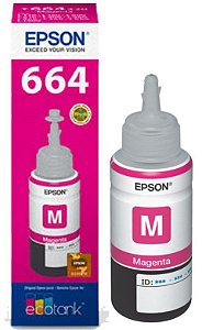 Refil Magenta Tinta 664 Epson L220 L375 L355 L395 L365L375 L455 L1300 L800