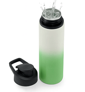 Squeeze de Alumínio Mágico Fosco Verde Tampa Pressão para Sublimação - 750ml