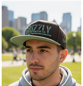 Boné Grizzly Aba Reta Masculino Estilo Urbano
