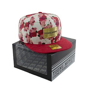 BONE ABA RETA YOUNG MONEY SNAPBACK FLORAL RED GOLD SERIES