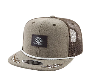 BONE ABA RETA YOUNG MONEY SNAPBACK TRUCKER MARRON