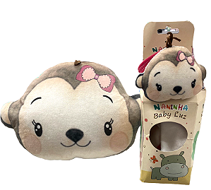 Kit Naninha de Plush com Almofada para sublimação - Macaco