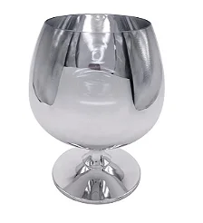 Taça de Vidro Cristal Sublimática Cromada Prata Para Conhaque 635ml (Linha Elegance)