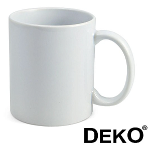 Caneca para Sublimação de Cerâmica Branca Classe AAA DEKO - 1 Unidade