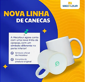 Caneca para Sublimação de Cerâmica Branca Classe AAA Mecolour - 1 Unidade