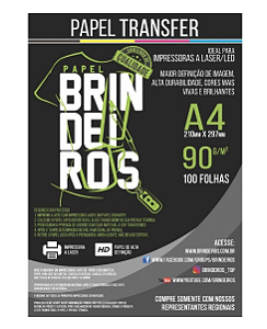 Papel Transfer Laser Premium 90g - BRINDEIROS - 100 folhas