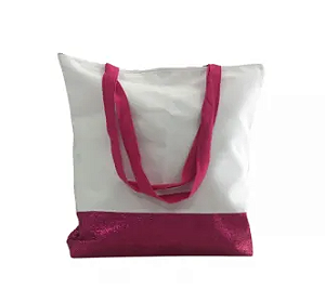 Bolsa de tecido Cordoba Com Base de Glitter - Rosa