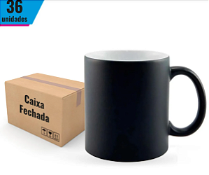Caneca Mágica em Cerâmica para Sublimação - Preta Fosca - X-Colour - 36un
