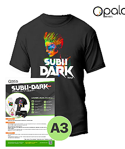 Papel Tranfer SUBLI-DARK Vinyl Inkjet Sublimático Opala Brindes A3 - 5 Folhas