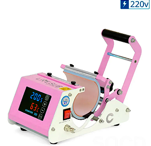Prensa Térmica de Caneca LIVE ELITE CRAFT Rosa - 220v