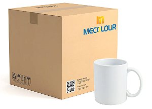 10cx 36un Caneca para Sublimação de Cerâmica Branca Classe AAA Mecolour