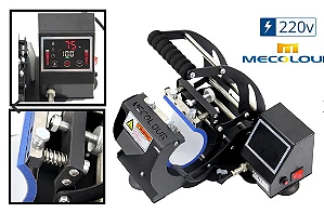 Prensa Térmica de Caneca Touch Screen Preta Mecolour - 220v