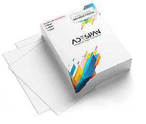 Vinil Adesivo para Impressão Laser Branco Fosco 10 Folhas A4 210x297 Adespam