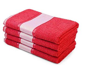 Toalha De Banho Vermelha Para Sublimação - 1 Unidade