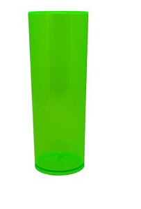 100 Copo Long Drink capacidade de 330ml Verde Neon para Transfer Laser ou Serigrafia