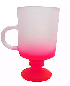 Taça de Vidro Degrade Pink Capuccino para Sublimação - 350ml